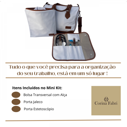 Mini Kit Organizador em Vinil Dollaro Branco BR