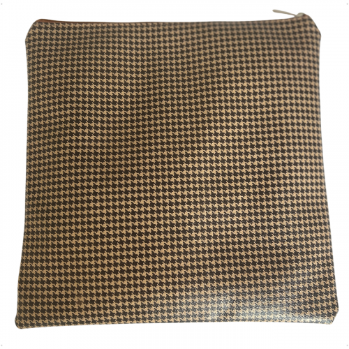 Porta Jaleco em Vinil Pied de Poule Castanho BR