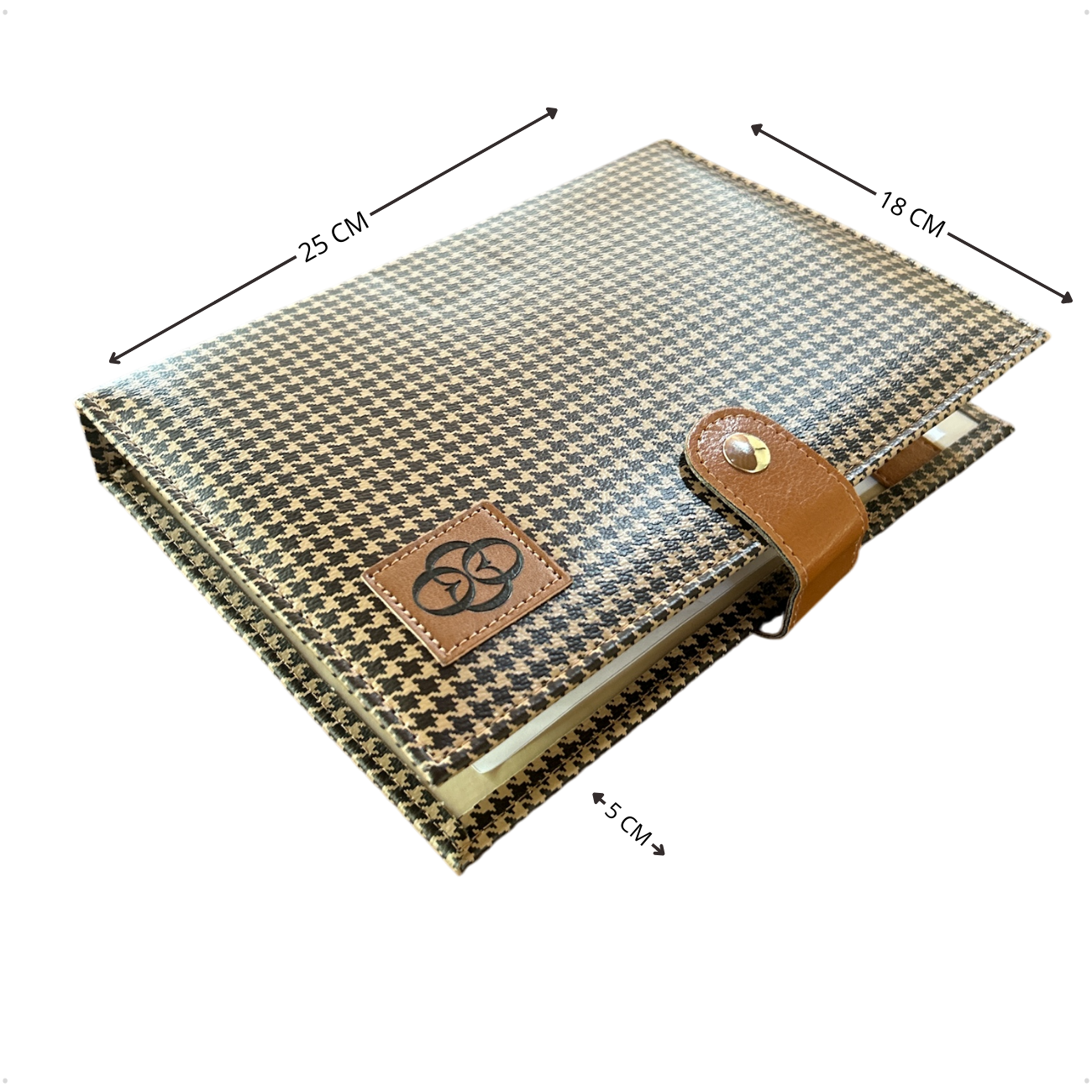 Super Kit Organizador em Vinil Pied de Poule Castanho