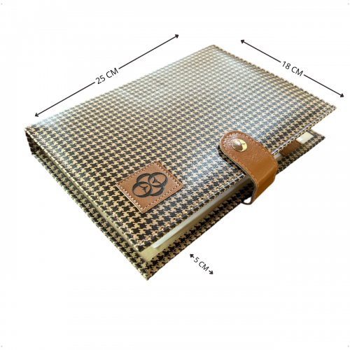 Super Kit Organizador em Vinil Pied de Poule Castanho
