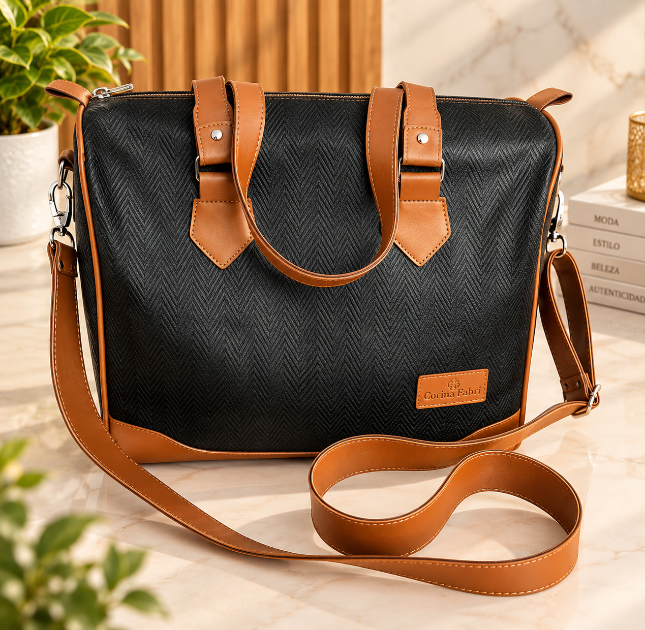 Bolsa Organizadora Médica em Vinil Versalhes Preto