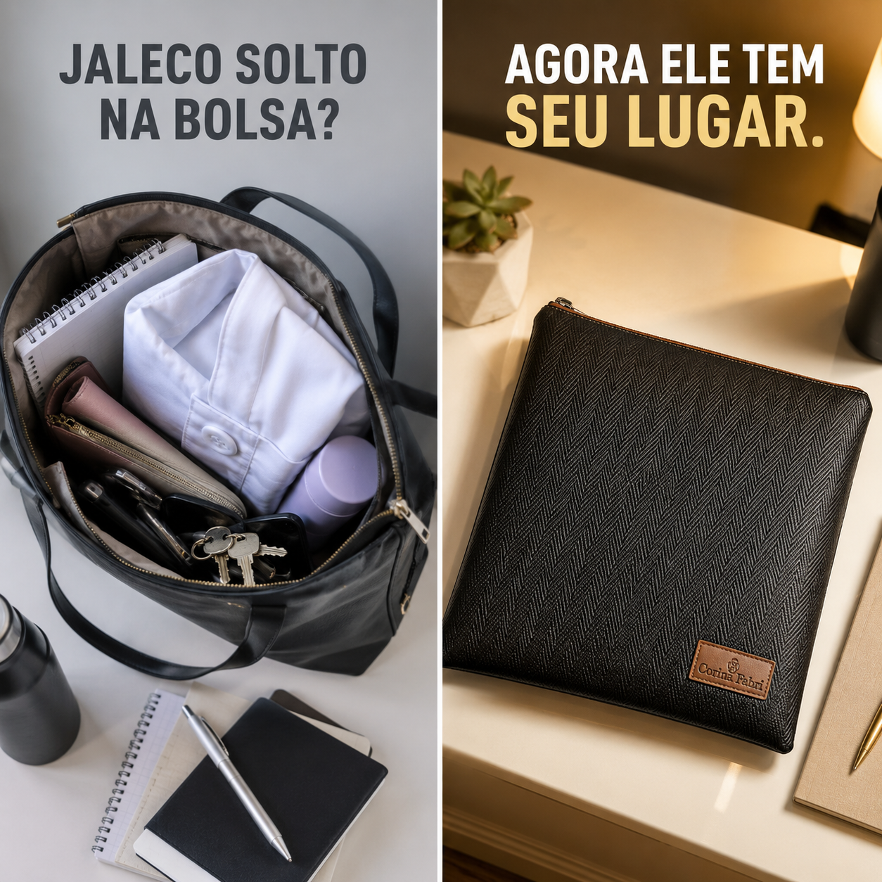 Porta Jaleco em Vinil Versalhes Preto