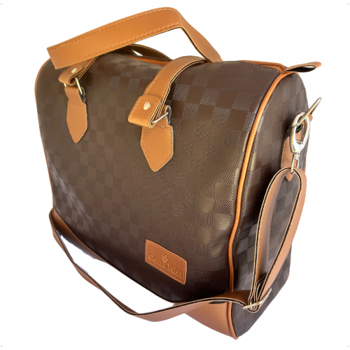 Bolsa Organizadora Médica em Vinil Xadrez Marrom