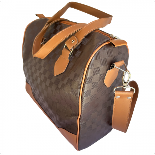 Bolsa Organizadora Médica em Vinil Xadrez Marrom