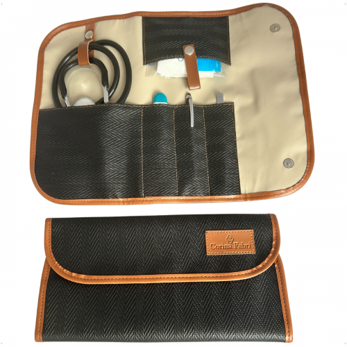 Super Kit Organizador Médico em Vinil Versalhes Preto