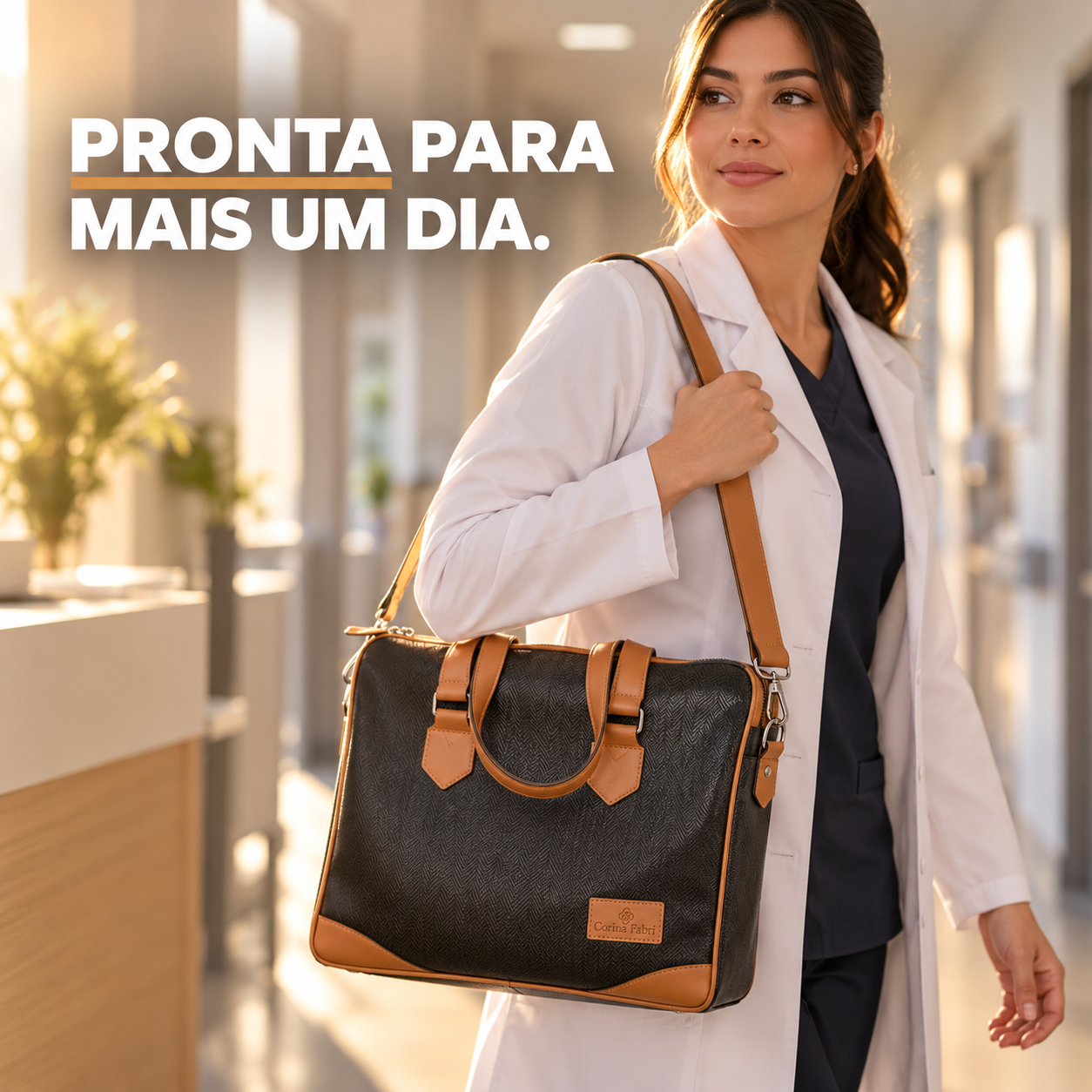 Super Kit Organizador Médico em Vinil Versalhes Preto