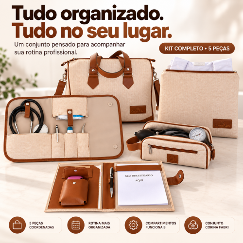 Super Kit Organizador em Vinil Versalhes Marfim