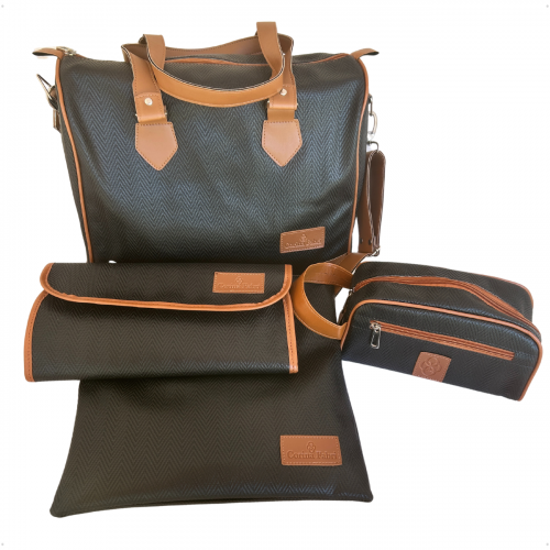 Kit Organizador M�dico em Vinil Versalhes Preto