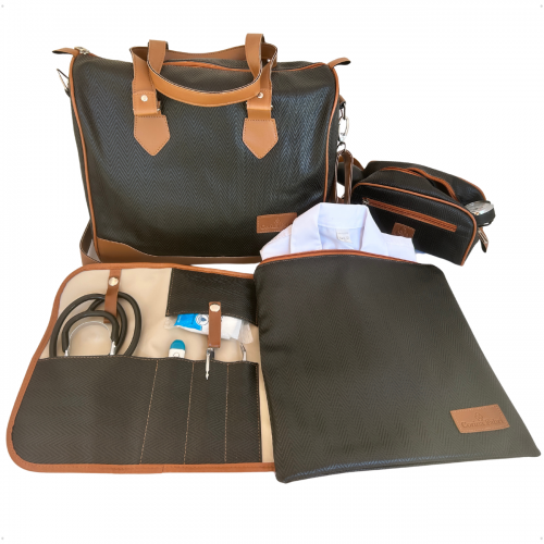 Kit Organizador M�dico em Vinil Versalhes Preto