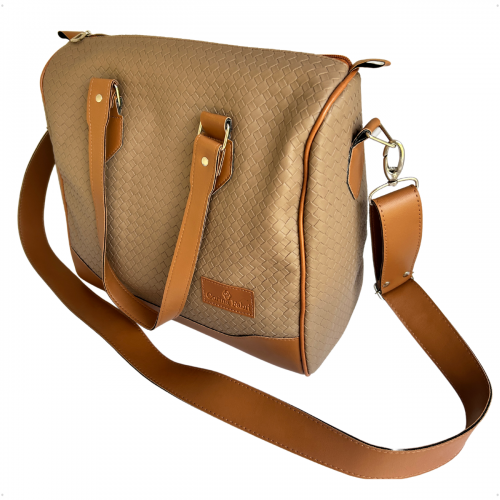Bolsa Organizadora Médica em Vinil Trançado Marrom