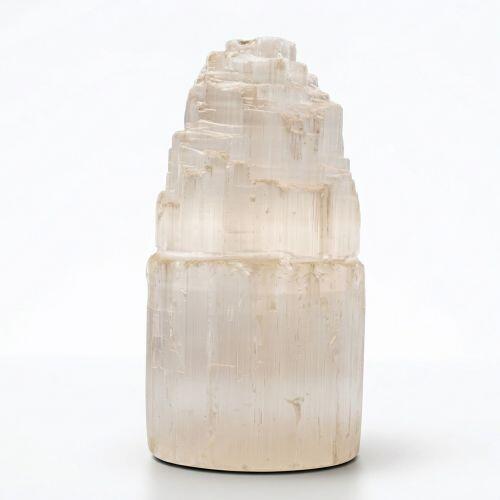 Lumin�ria Torre Selenita Natural P + Mandalinha