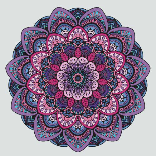 Tapete Mandala L�tus Pink e Azul