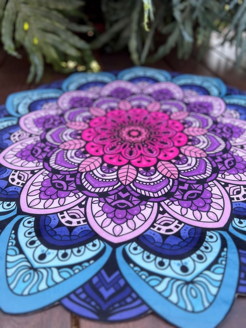 Tapete Mini Mandala Lótus Rosa