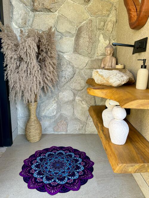Tapete Mini Mandala L�tus Roxo Ajn�