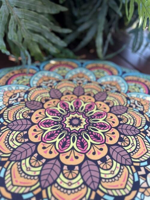 Tapete Mini Mandala Lótus Amarelo