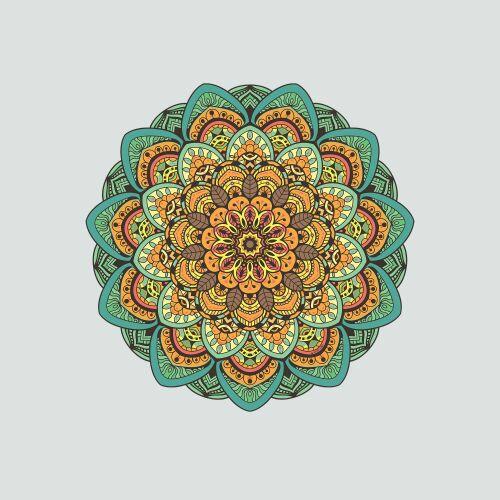 Tapete Mini Mandala L�tus Amarelo