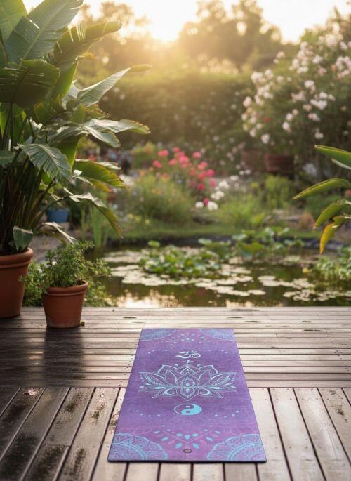 Tapete de Yoga Aveludado OM L�tus Roxo