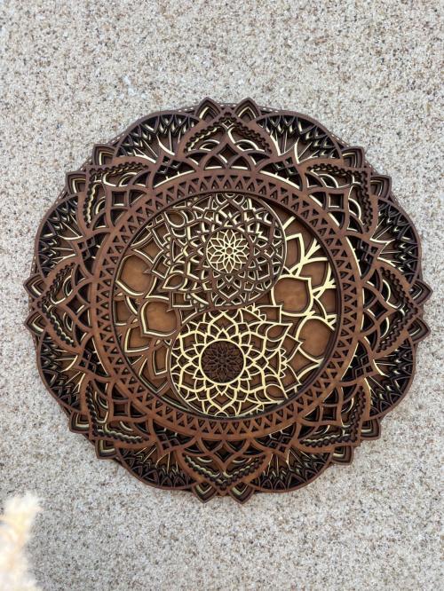 Mandala Yin Yang 3D
