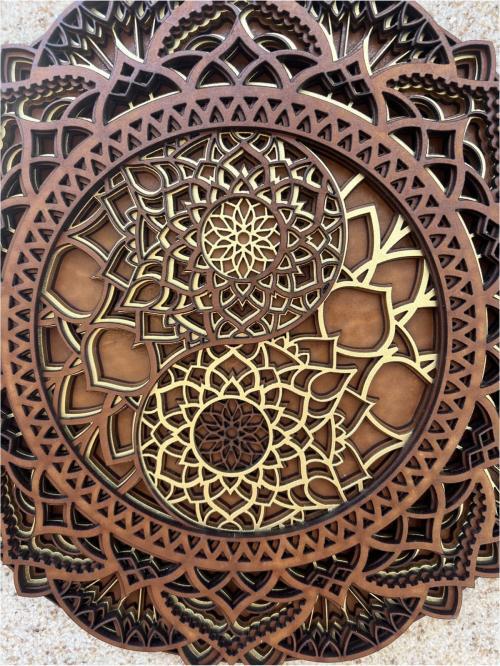 Mandala Yin Yang 3D