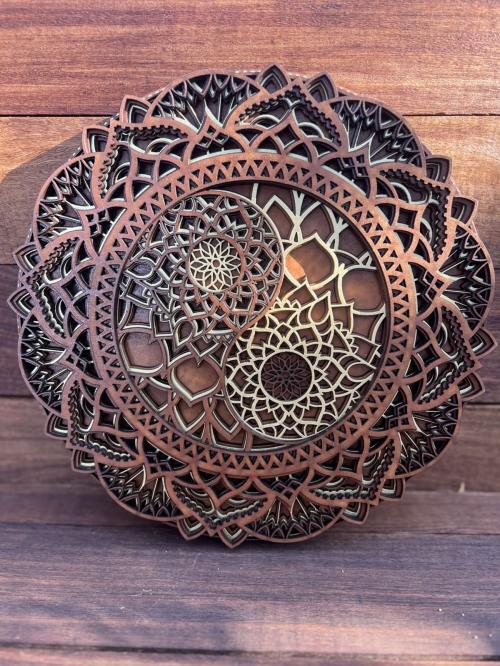 Mandala Yin Yang 3D