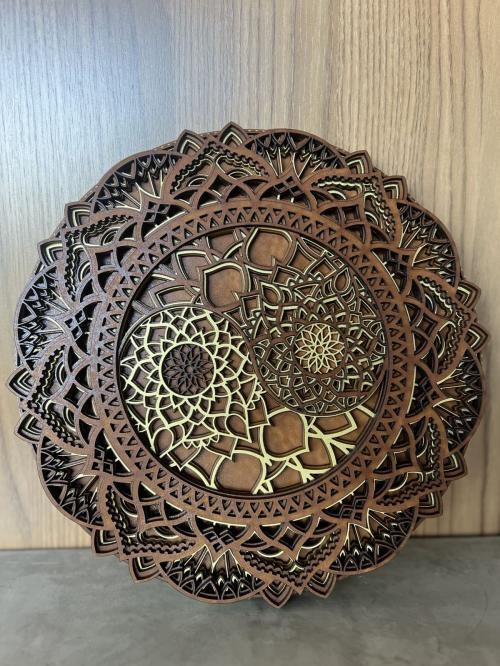 Mandala Yin Yang 3D