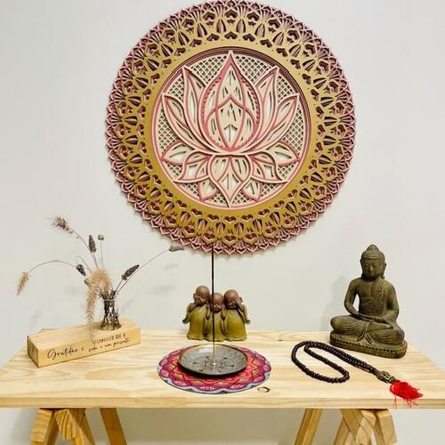Mandala Lótus 3D