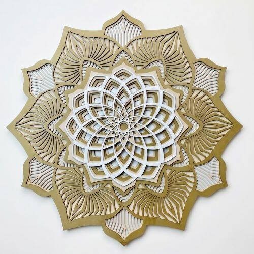 Mandala 3D Hib�sco Espiral �urea