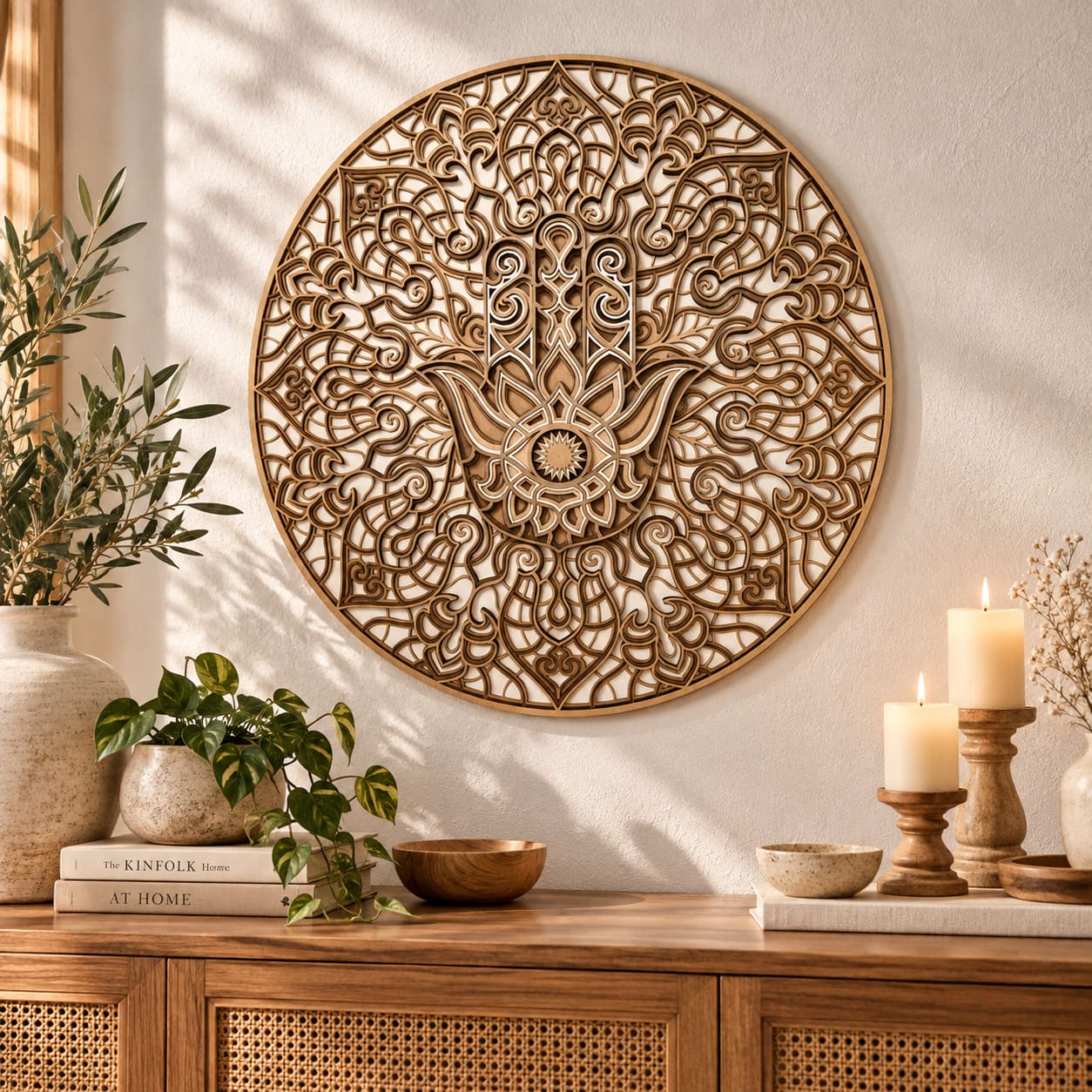 Mandala 3D Hamsa