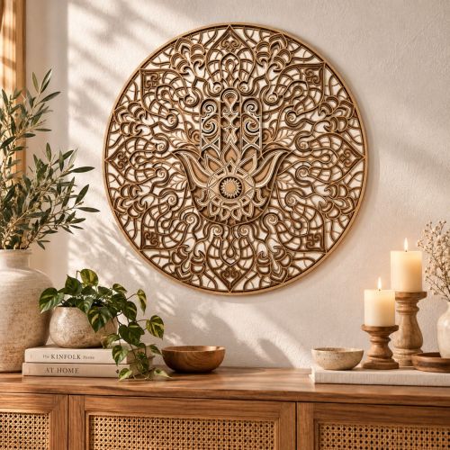 Mandala 3D Hamsa