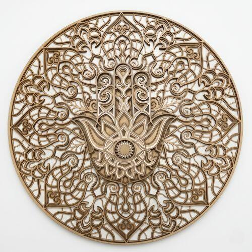 Mandala 3D Hamsa