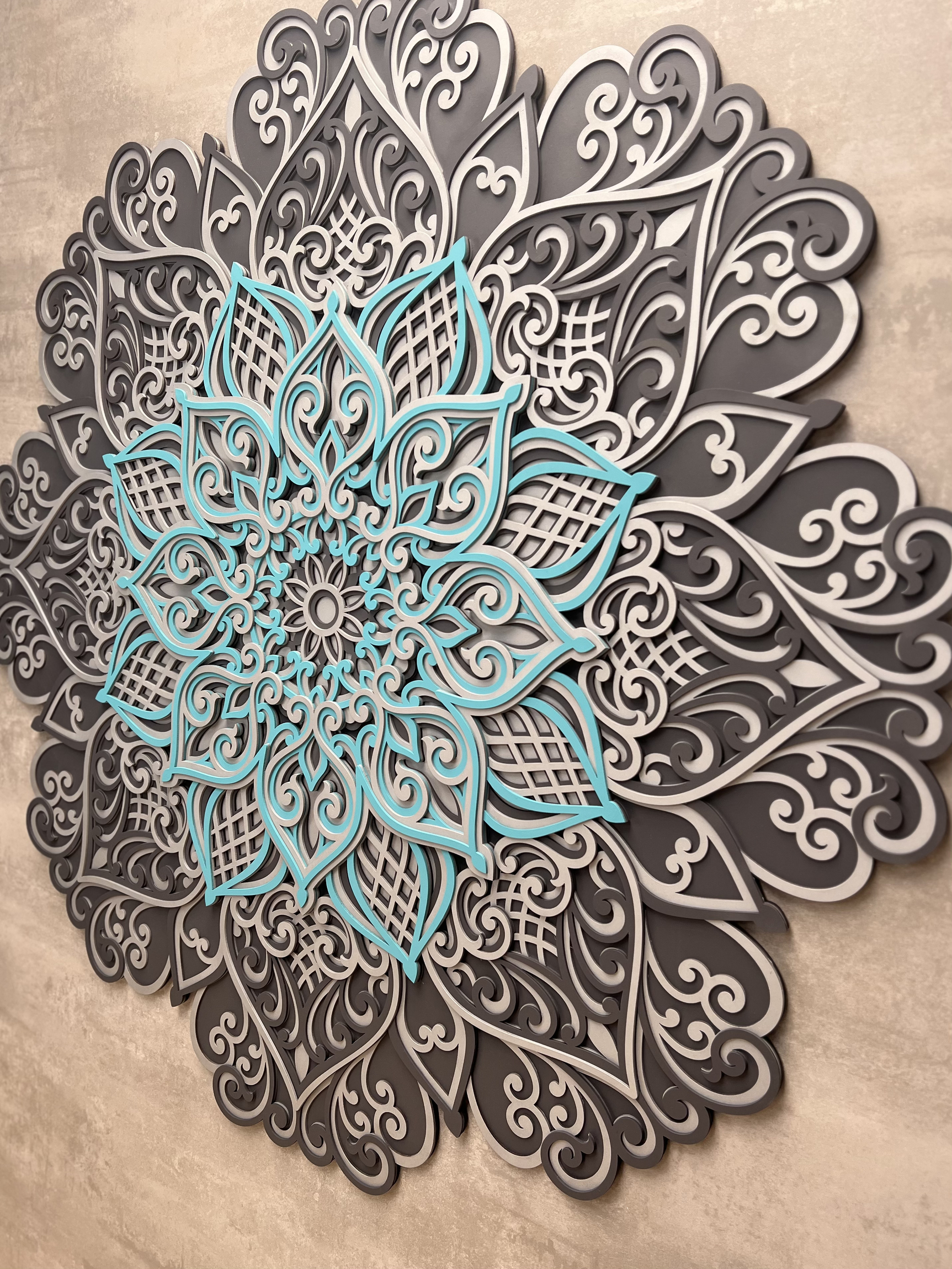 Mandala Koru Rendada 3D