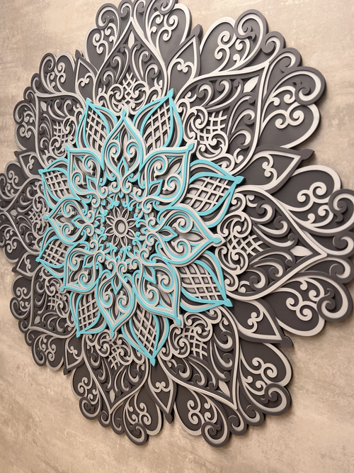 Mandala Koru Rendada 3D