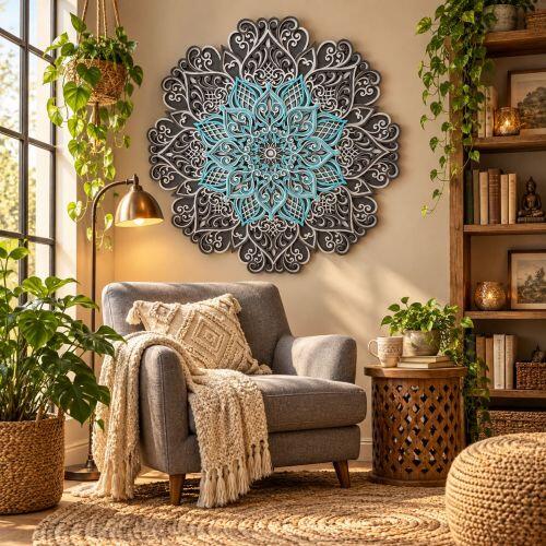Mandala Koru Rendada 3D