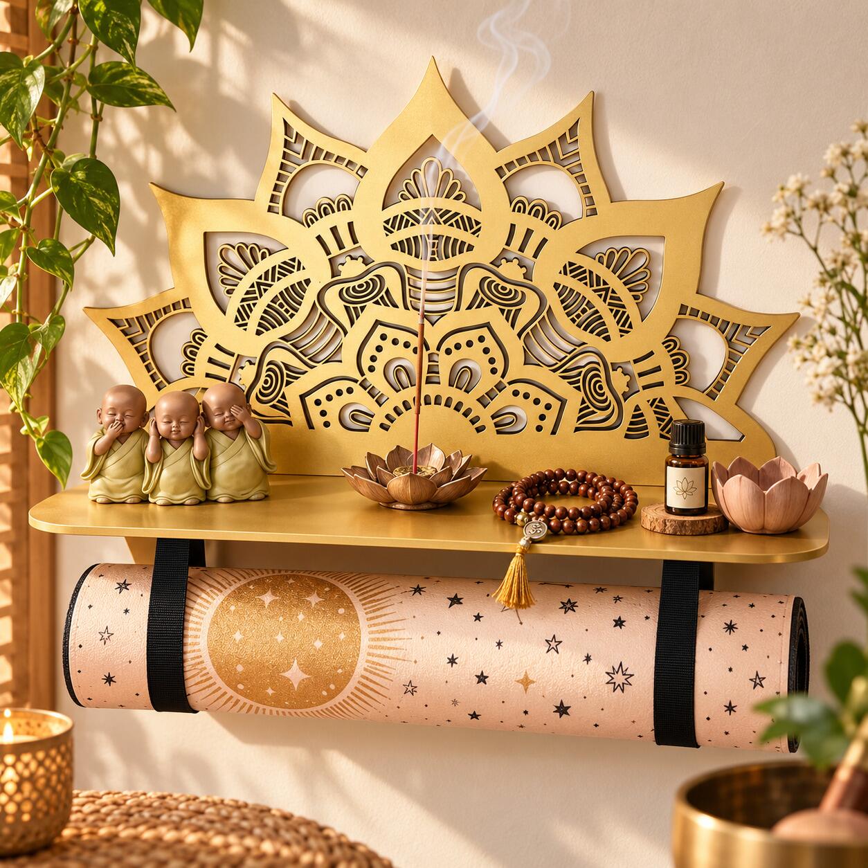 Porta Tapete e Prateleira Mandala