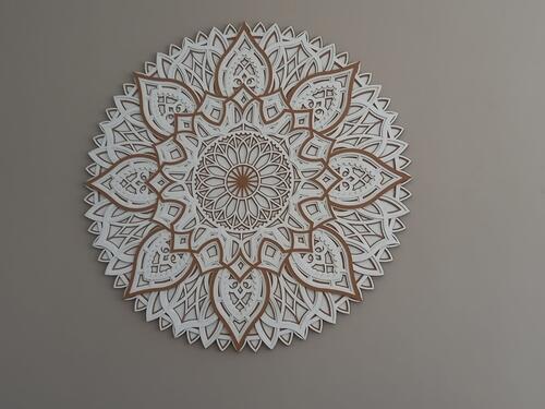 Mandala Plenitude 3D Lírio com Camada Personalizada