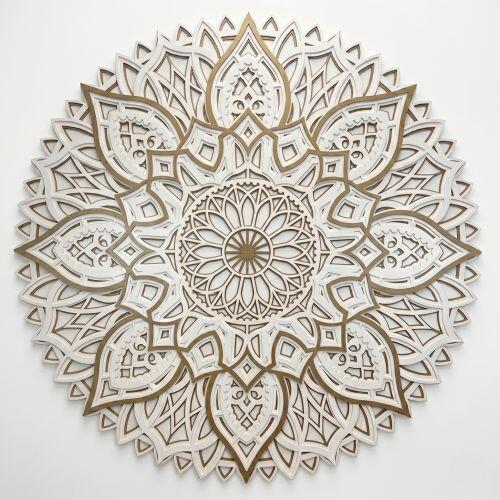 Mandala Plenitude 3D L�rio com Camada Personalizada