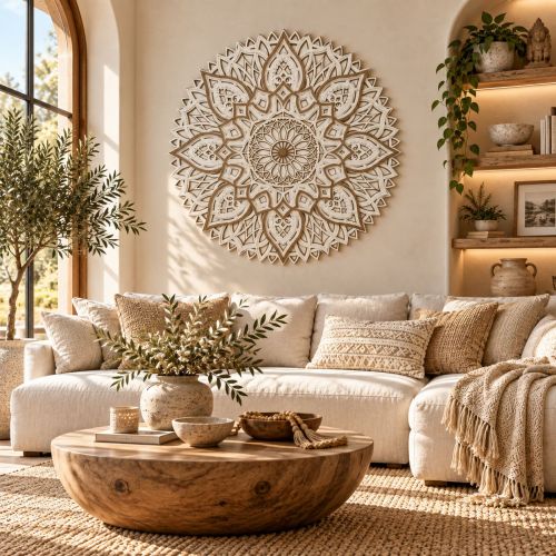Mandala Plenitude 3D Lírio com Camada Personalizada