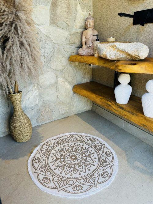 Mini Tapete Mandala Boho Ouro