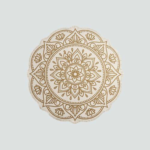 Mini Tapete Mandala Boho Ouro