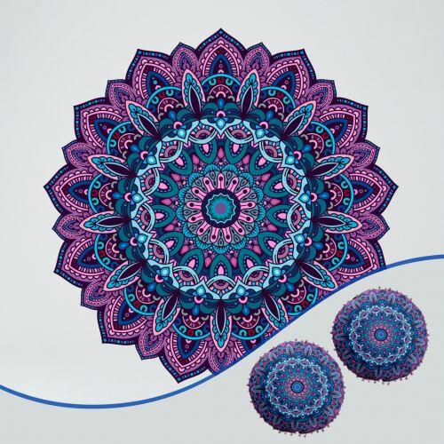 Kit Violeta: Tapete + 2 Almofadas