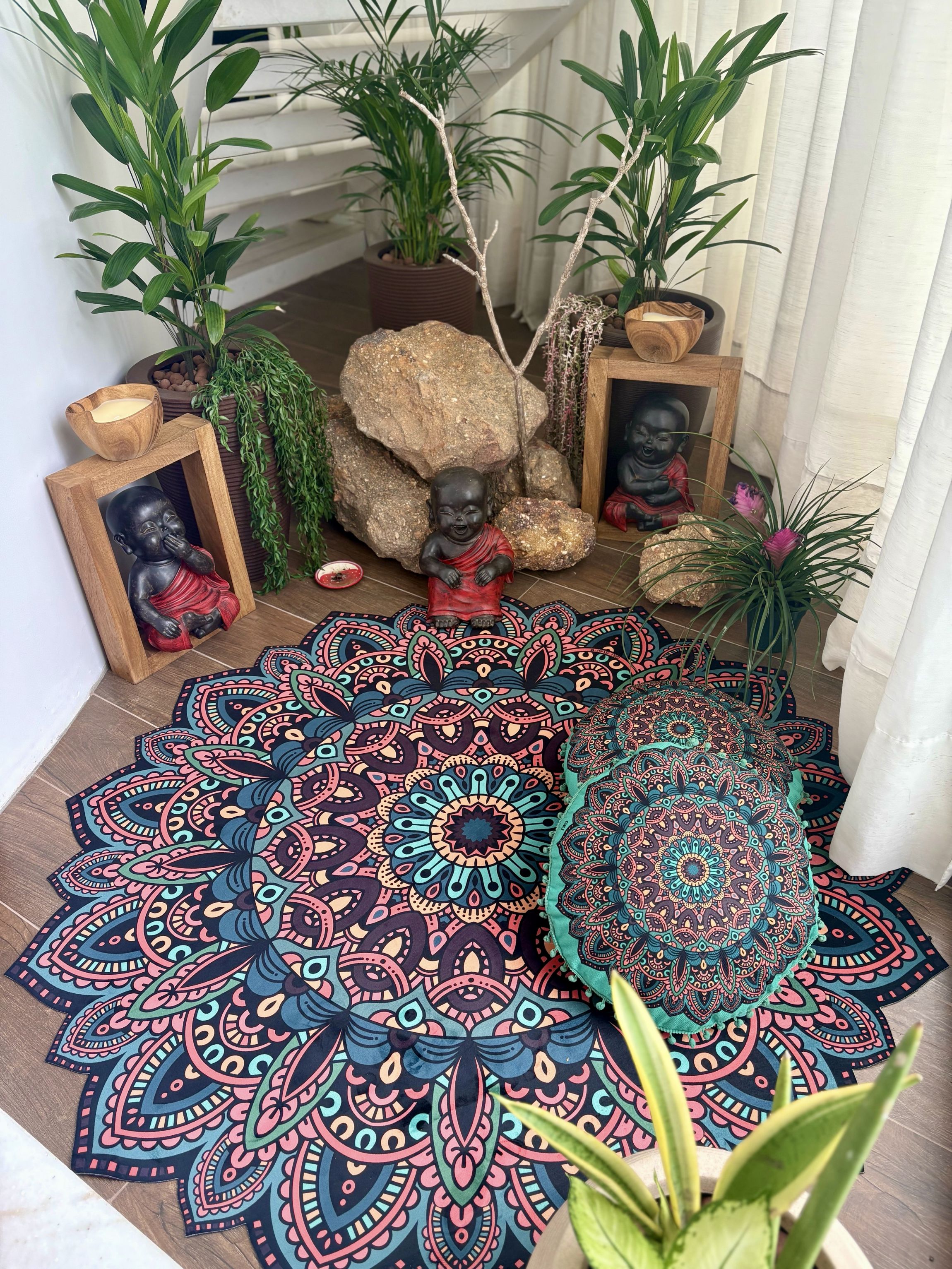 Kit Natureza: Tapete + 2 Almofadas