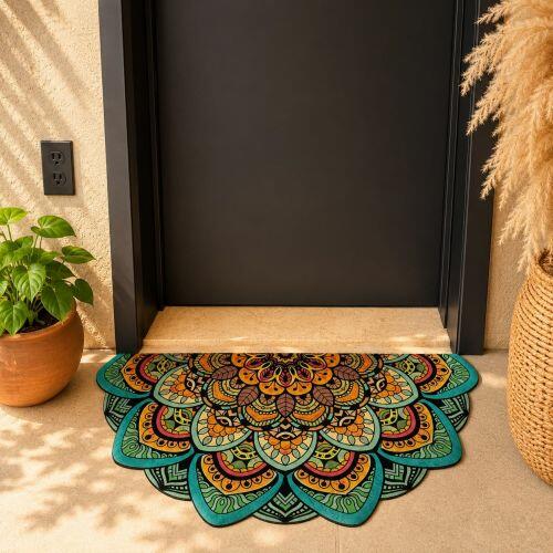 Tapete de Porta Mandala L�tus Verde