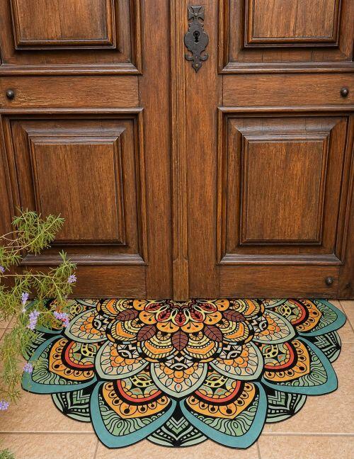 Tapete de Porta Mandala L�tus Verde
