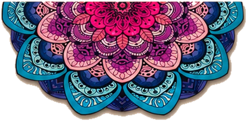 Tapete de porta na estampa mandala