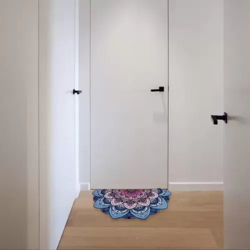 Tapete de Porta Mandala Lótus Rosa