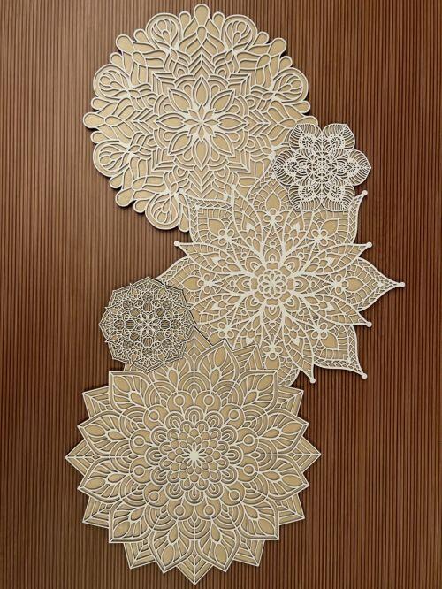 Painel Decorativo 3D Aurora de Mandalas