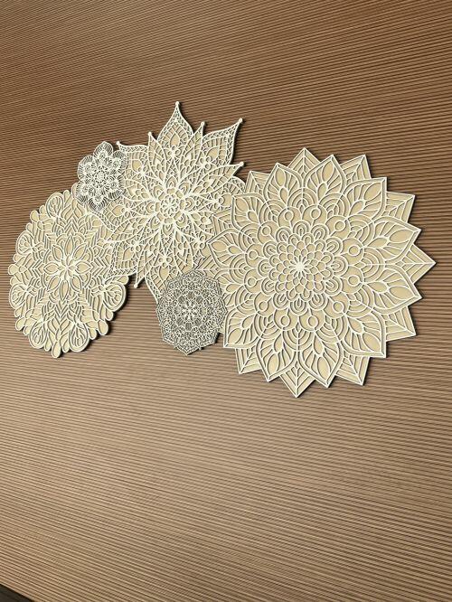 Painel Decorativo 3D Aurora de Mandalas