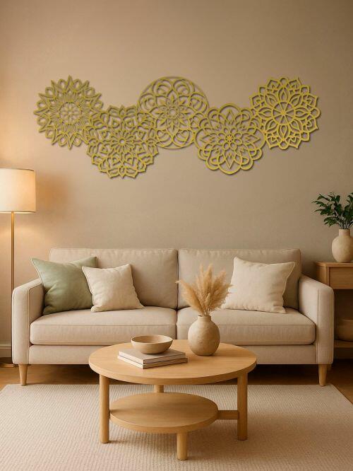 Painel Decorativo Floral de Mandalas