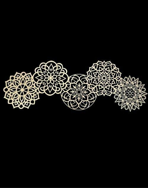 Painel Decorativo Floral de Mandalas