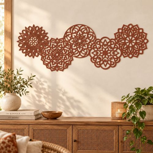 Painel Decorativo Floral de Mandalas
